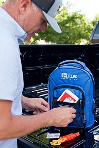 Blue Coolers Blue Seventy-Two | 72 Hour Emergency Backpack Survival Kit for 1 Person | Survival Kit for Wildfires, Earthquakes, Tornado, Hurricane, and Other Emergencies…
