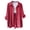 Watermelon Red, variant on Gauze Shirts for Women Long Sleeve Button Down Lapel Collar Business Casual Dress Shirt Spring Work Blouses