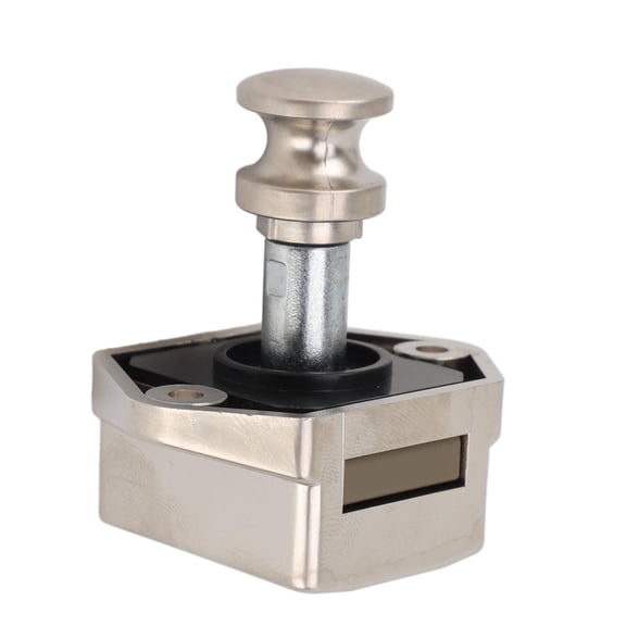Yajisi Push‑Button RV Cabinet Lock – Zinc Alloy Mini Latch for RVs, Furniture & Boxes, Pearl Nickel Finish