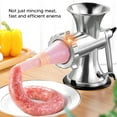 thumbnail image 3 of Suction Cup Type Manual Meat Grinder, Silver Meat Mincing Machine Aluminum Alloy Sausage Filling Machine for Home Kitchen, 3 of 5
