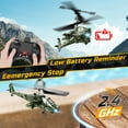 thumbnail image 4 of JoyStone RC Helicopter, 2.4GHz Remote Control Helicopter (AH-64) with 3 Speed Modes, 30+ Min Flight Time, LED Lights & Altitude Hold, RC Toys for Boys Girls Beginner, Green, 4 of 9