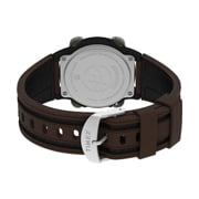 Timex Mens Expedition Digital CAT 39mm Watch – Green Case with Black & Brown Fabric & Leather Strap