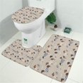 thumbnail image 2 of Cute Cartoon Dachshund Bathroom Rugs Sets 3 Piece,Toilet Cover Set,Absorbent Non Slip Bathroom Mats Sets with U-Shaped Contour Rug Toilet Rug Set, 2 of 5