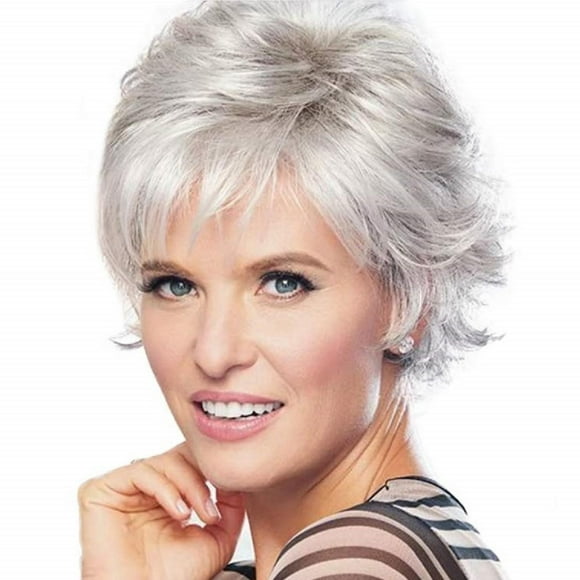 RKSTN Wigs Human Hair Women's Short Curly Hair Wig Chemical Fiber Wig Women's Short Hair Glueless Wigs