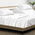 thumbnail image 2 of Top Split Queen 100% Egyptian Cotton 1000 Thread Count, Adjustable Beds -Top Split Queen Sheets Sets (4 Pcs) Split Down 32" inches from The Top - White Solid, 18" Deep Pocket, 2 of 8