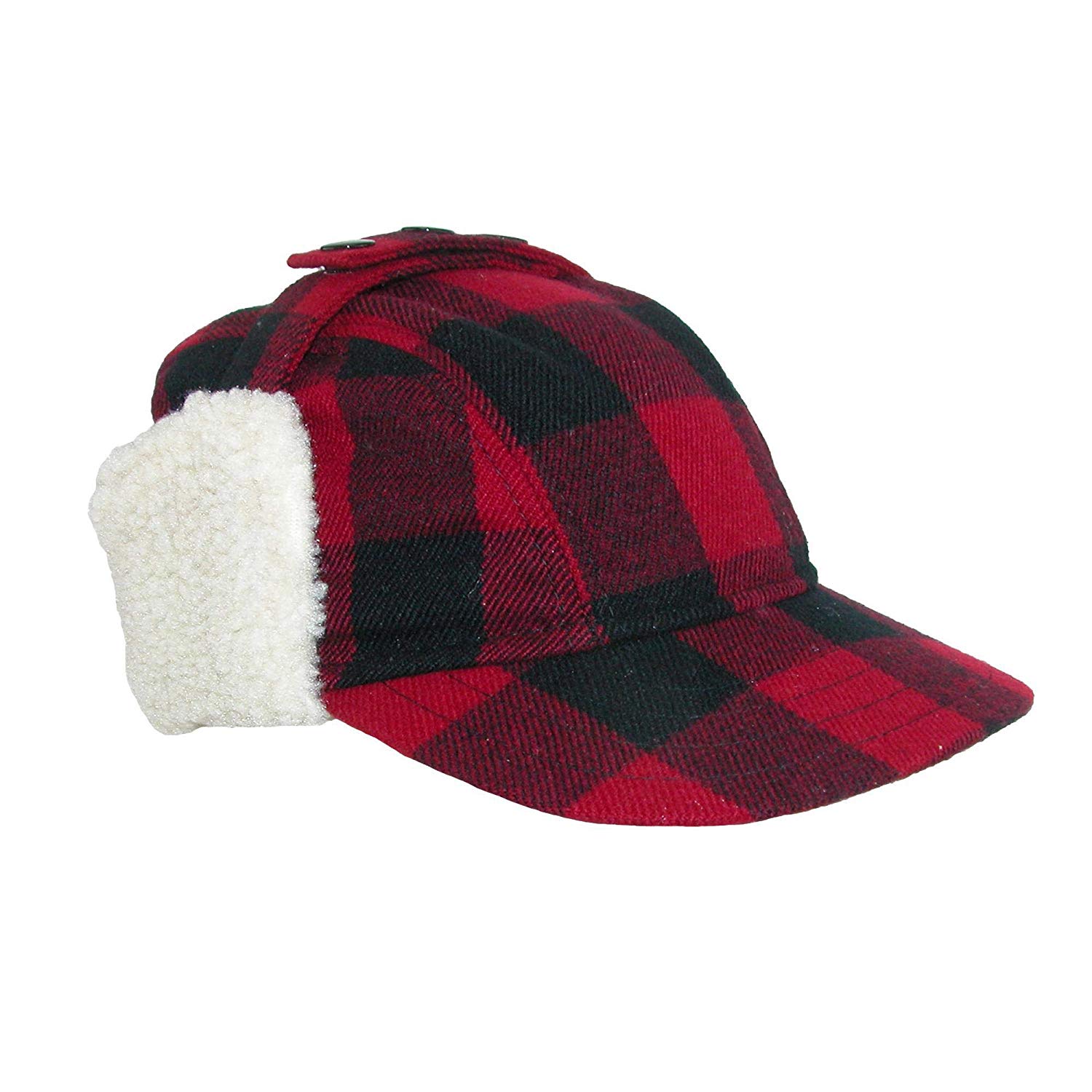 Men's Wool Plaid Outdoor Cap with 