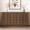Brown, variant on Oufan Retro 4-Door Wooden Sideboard Cabinet, Coffee Bar Cabinet for Dining Room
