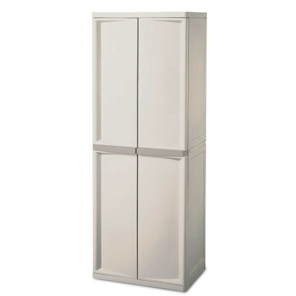 Sterilite 01428501 4-Shelf Cabinet with Putty Handles ...