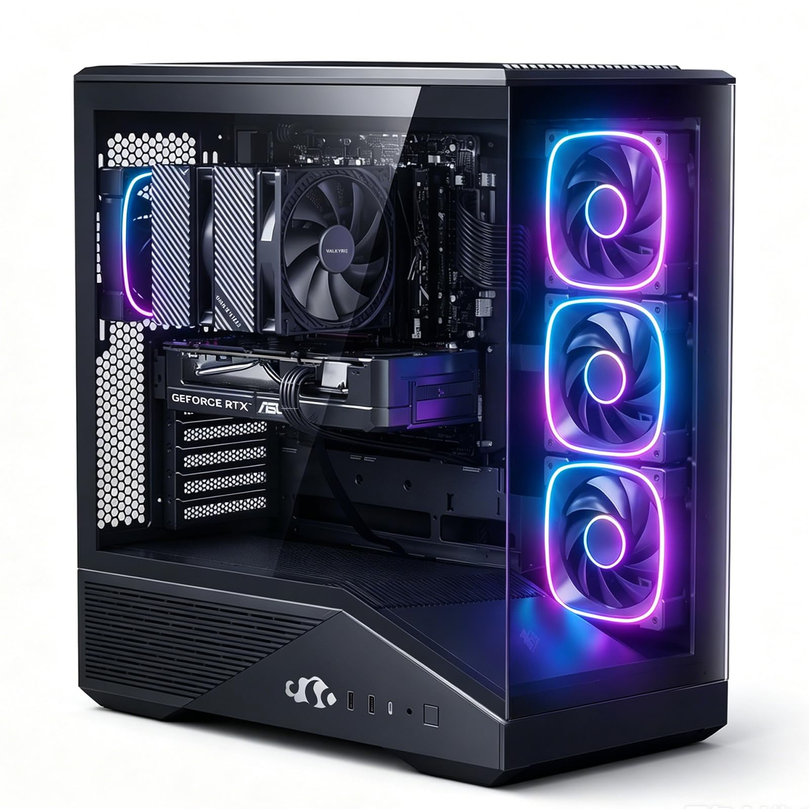 NIMO Gaming-Desktop, GeForce RTX-5060 8GB Intel i5-14400F(Up to 3.6GHz beat i7-11700) 16GB DDR5, 1TB SSD, 650W 80+ Gold PSU ARGB Fan x4, Prebuilt PC Business & AI Creation Digital Nomads Streaming