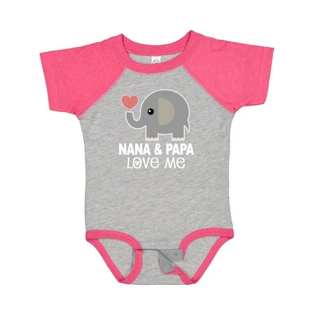 

Inktastic Nana and Papa Love Me Grandbaby Gift Baby Boy or Baby Girl Bodysuit