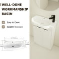 thumbnail image 7 of 23" Compact Bathroom Sink Vanity - Modern Style, Door, Abundant Storage With And Adjustable Shelves Space Saving, 7 of 7
