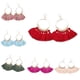 thumbnail image 4 of Pendientes Llamativos de Moda Qarigey con Borlas Bohemias para Mujer Blanco, 4 of 6