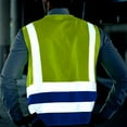 thumbnail image 6 of Wyobmus High-Visibility Safety Vest for Men And Women Sleeveless Zipper Front Reflective Strips Jacket for Emergency,Construction,Work,Cycling B-Yellow, 6 of 9