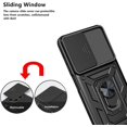 thumbnail image 6 of Case for Samsung Galaxy A13 4G (Not 5G) with Slide Camera Cover, Heavy Duty Military Grade Protection Phone Case Built-in 360° Rotate Ring Stand for Samsung Galaxy A13 4G SJ Green, 6 of 8