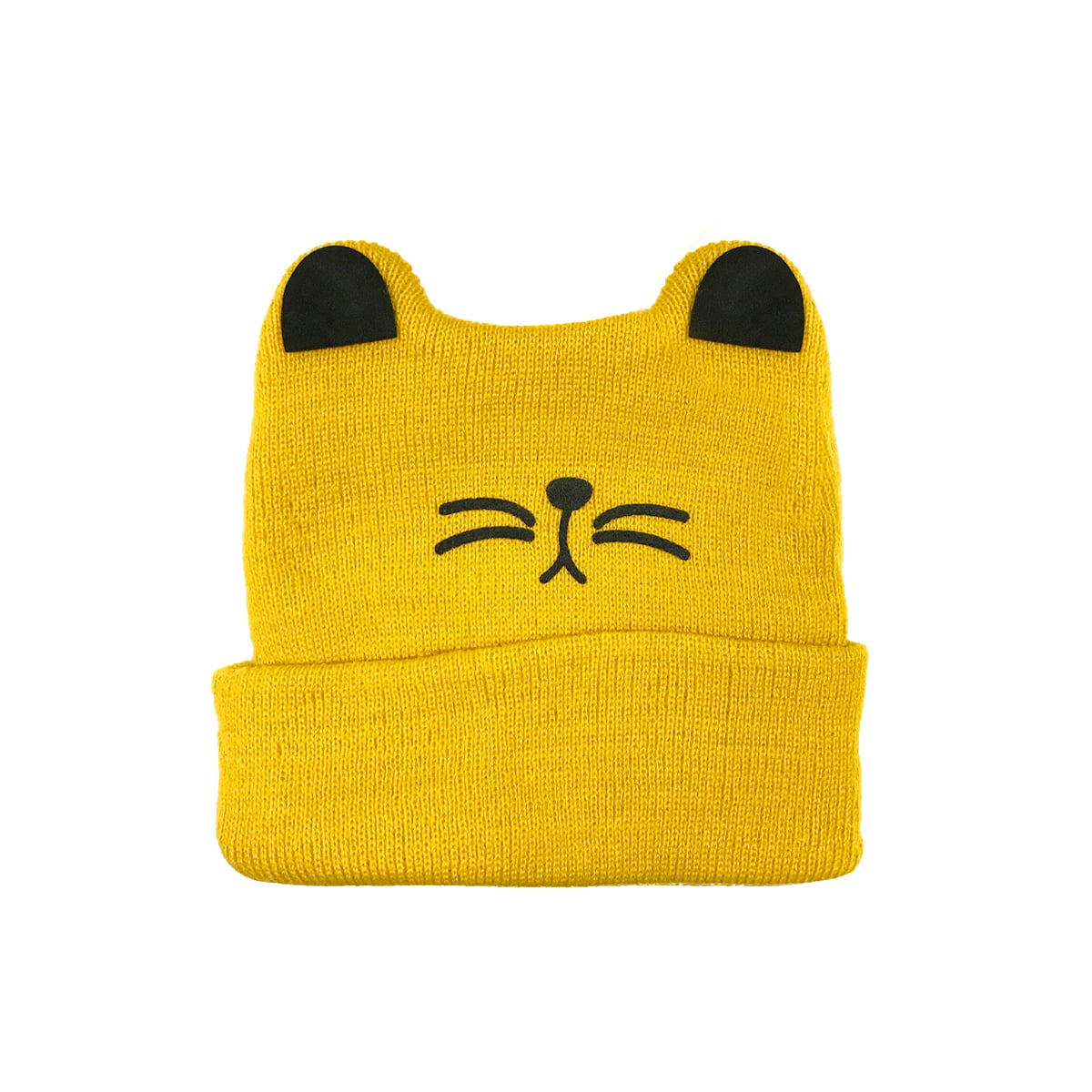 Geruïneerd schipper lid Wrapables® Baby Knitted Winter Warm Cat Ear Beanie Cap Hat, Yellow -  Walmart.com