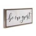 thumbnail image 3 of Stupell Industries Shabby Chic Be Our Guest Script Brown Floating Frame Canvas Art, 31 x 14, by Lil' Rue, 3 of 7