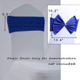 thumbnail image 3 of Chair Sashes 10Pack Elastic Slider Chair Bow Spandex Chair Cover Bands Party Chair Ribbons for Wedding Banquet Decorations Royal, 3 of 3