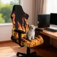 thumbnail image 3 of XYZCANDO Gaming Chair Cover Easy to Install Flame Gaming Chair Protective Cover Include Backrest, Seat and Armrest Protector for Large and Tall Reclining Gaming Chairs, 3 of 7