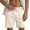 Beige, variant on Men's Casual Shorts ,Casual Linen Shorts For Summer Comfort And Relaxed Fit With Adjustable Drawstring Side Pockets (Beige ,Large)
