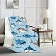 thumbnail image 2 of Shark Blanket for Boys Girls, Soft Plush Kids Throw Blanket Shark Gift for Shark Lovers Flannel Fleece Blanket Decor for Boys Room 50X40 Inch, 2 of 6