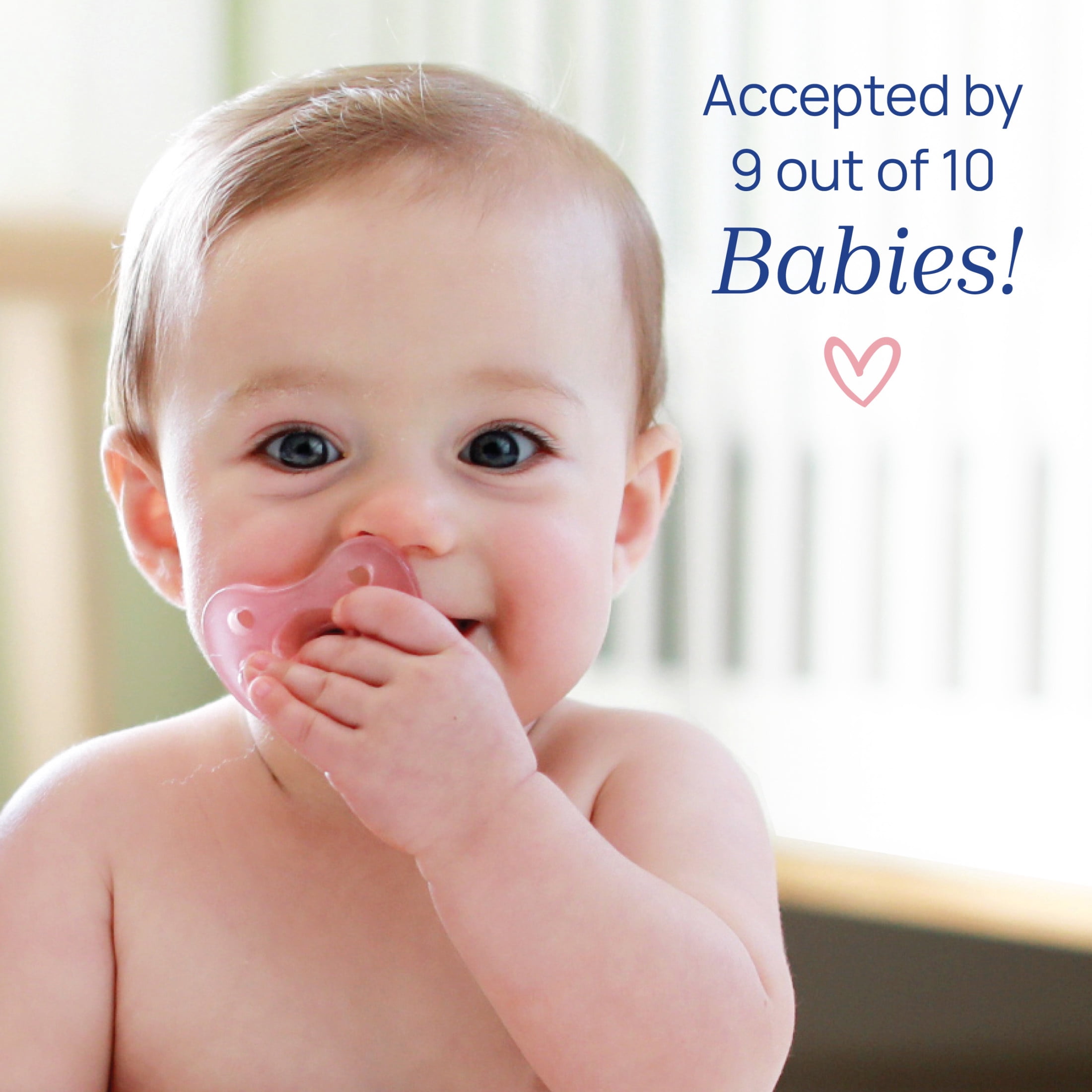 Chicco PhysioForma® One-Piece Silicone Pacifier, 0-6 Months, 2pk - Soft Pink, New