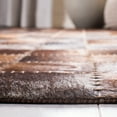 thumbnail image 4 of SAFAVIEH Studio Leather Kynaston Geometric Runner Rug, Brown/Beige, 2'3" x 7', 4 of 10