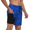 thumbnail image 2 of Fotbe Blue Circles Mosaic Traje de Baño para Hombre – Shorts de Natación de Secado Rápido con Forro y Bolsillos-Medium, 2 of 6
