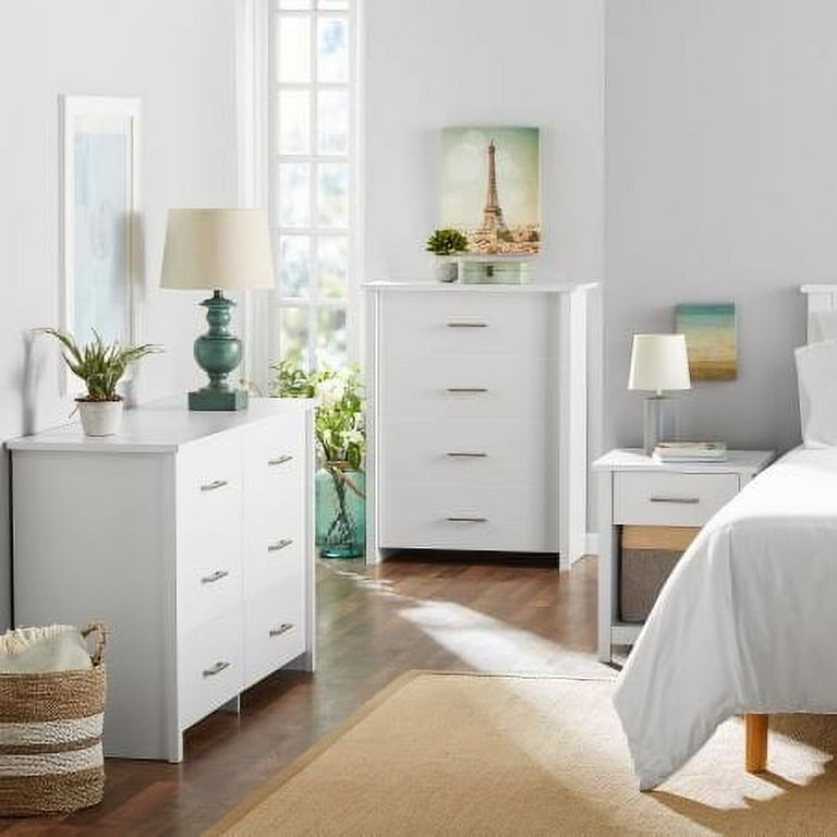 Mainstays Hillside 4-Drawer Dresser, White Finish - Walmart.com Mainstays Hillside 4-Drawer Dresser, White Finish - Walmart.com