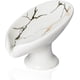 thumbnail image 1 of Jabonera de cerámica para baño, jabonera de hoja para ducha, jabón de manos, barras de piedra pómez, esponjas, estropajos, color blanco, 1 of 5