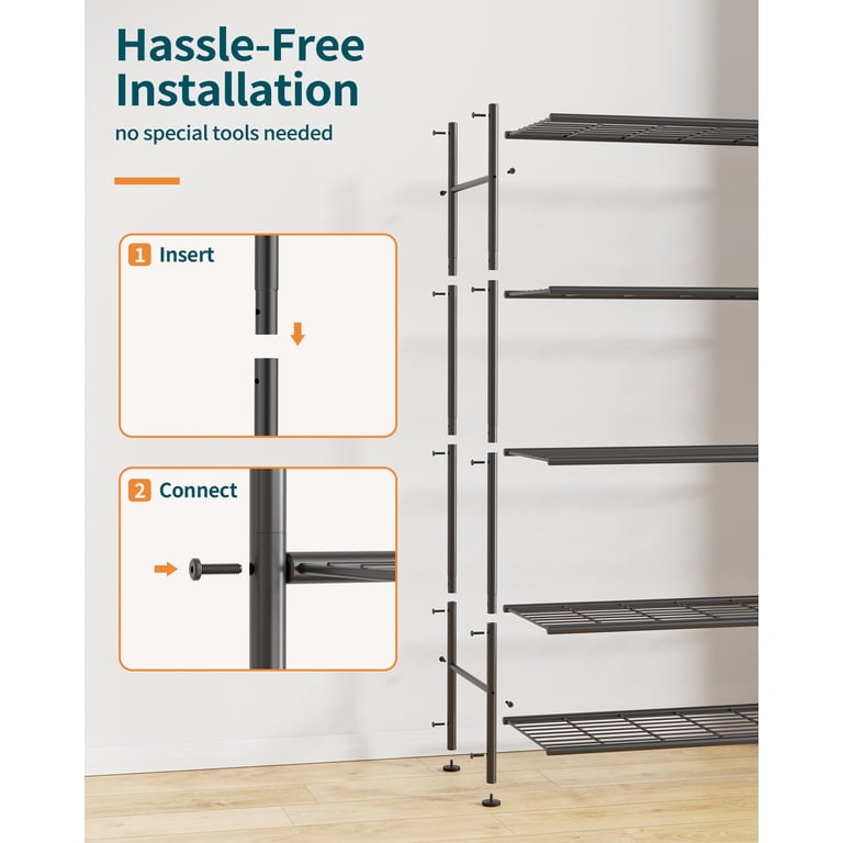 Sakugi 5-Tier Wire Shelving Unit, 1500 Lbs Capacity photo 8