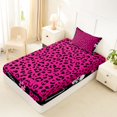 thumbnail image 4 of Castle Fairy Y2K Abstract Skull Twin Sheets 3pcs,Edgy Leopard Paw Bedding,Hot Pink Black,1 Fitted Sheet,1 Flat Sheet and 1 Pillowcase, 4 of 6