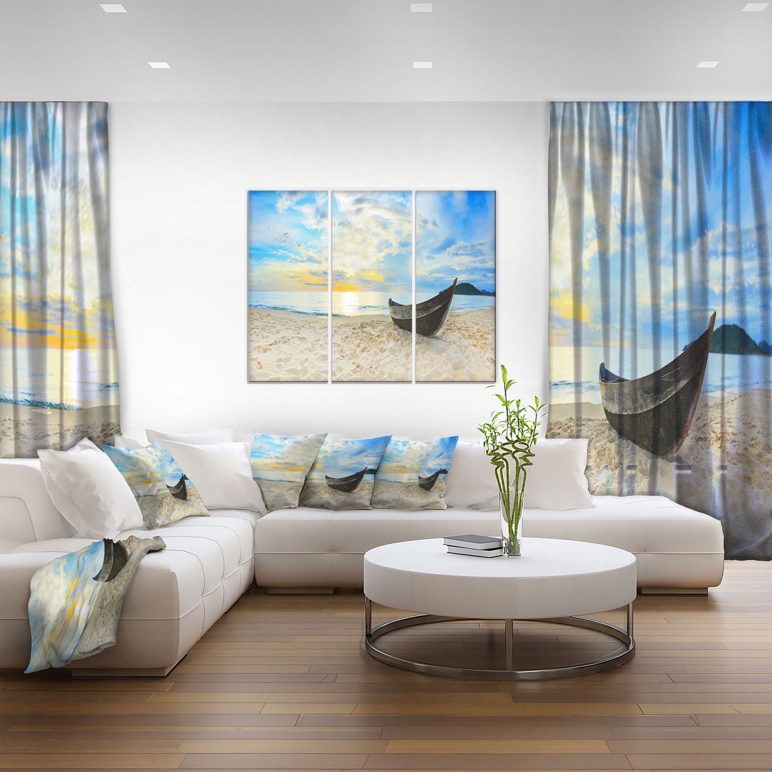 Design Art Calme Plage Panorama Art Sur Toile