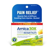 Boiron Arnica 30X Bonus Pack Pain Relief, Muscle Pain & Stiffness, Swelling from Injuries, Bruises, 3 x 80 Pellets