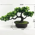 thumbnail image 4 of Luckyn Artificial Trees Artificial Bonsai Pine Tree New Chinese Handmade Simulation Welcome Pine Green Bonsai Plant Living Room Bedroom Office Desktop Decor Fake Trees Fake Plant Decoration, 4 of 6