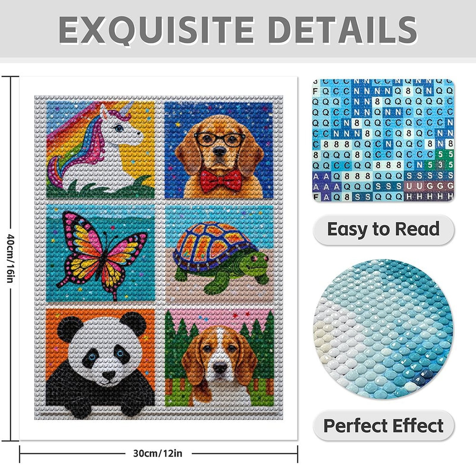 Diamond Art Kit for Adults, Mosaic Art Animals Whimsical Scenes Diamond Painting for Adults Beginners, DIY Diamond Art Painting Kits, 5D Diamond Painting Crafts for Home Decor 12x16 Frameless