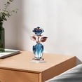 thumbnail image 1 of Flor 2D acrílico Ornamento de flor de la flor de arte visualización de escritorio con centro de mesa de base para estantería, decoración del Estilo C, 1 of 8