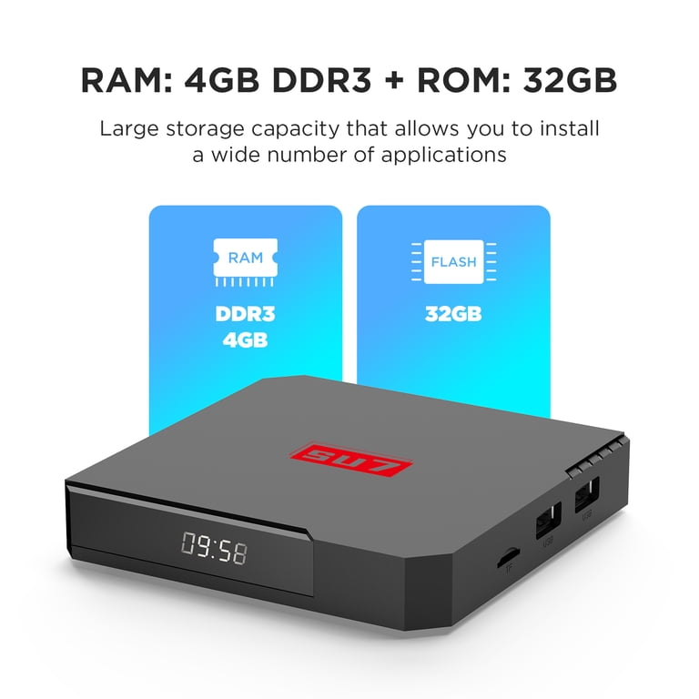 その他 android tvbox SU7 Android 12.0 Smart Box, 4GB RAM 32GB ROM, 8K UHD with WiFi 6