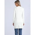 thumbnail image 3 of DARING DIVA Long Sweater Lightweight Knit Cardigans XL White, 3 of 6