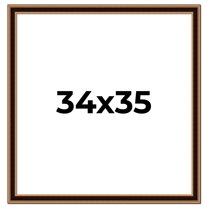 34x35 Frame Gold Brown Plein Air Vintage Solid Wood Picture Frame | 1.75 Inches Moulding Width |