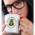 thumbnail image 2 of 3drose, Kiss Me, I Am Irish, an Image of a Cool Irish Gentleman Owl Gift, 11oz Two-tone Red Mug, 2 of 6
