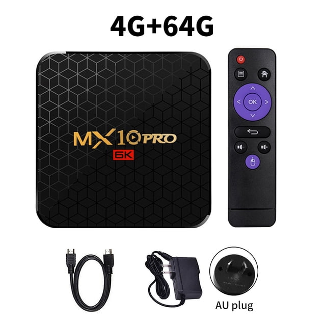 TV Set-Top Box Home Hotel Wifi Network HD Media Player con enchufe teledirigido 4G + 64G AU tholdsy EL000229-08B