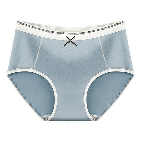 

Women Mid Waist Pure Cotton Breathable And Seamless Printing Bow Panties 5 Pack