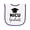 White and Purple, variant on Inktastic Nicu Graduate-graduation Hat Baby Terry Cloth Bib