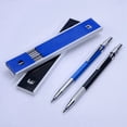thumbnail image 2 of 2 Set 2.0mm Mechanical Lead Pencil for Draft Drawing Carpenter Crafting Art Sketching with 24 Pcs Refill, Blue & Black, 2 of 7