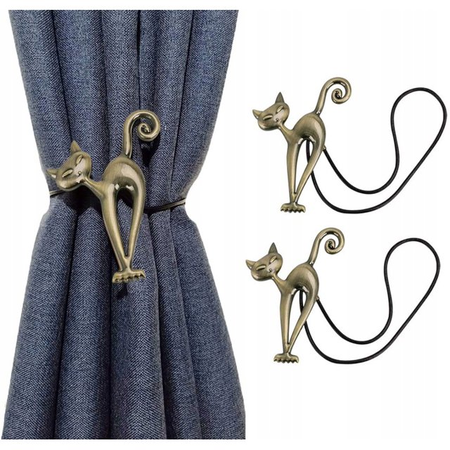 1 par de correas de cortina magnéticas para gatos, correas de cortina transparentes, soportes para cortinas, hebillas de sujeción de cortinas, fijaciones de cortinas, ganchos para cortinas JM