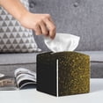 thumbnail image 3 of Honeii 's Gold Glitter Gradient for Leather Square Tissue Box Cover Holder: A Stylish Organizer for Tabletops, Bathrooms, Cars & Offices, 3 of 5