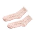thumbnail image 1 of Sonducket Cálido invierno MiddleTube calcetines mujeres lindo elástico Coral terciopelo calcetines interior piso toalla calcetines transpirables Medias Rosa claro NO5, 1 of 8