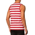 thumbnail image 3 of INSPIRE CHIC Father's Day Stripes Tank Top for Men's Striped Sleeveless T-Shirt Crew Neck Casual Vest S Red White, 3 of 6