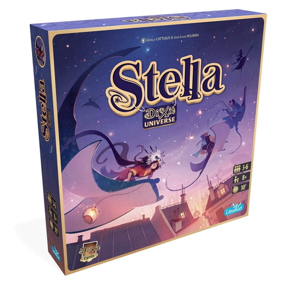 Stella - Dixit Universe - Version Anglaise et Française - un Jeu par Libellud / 3 à 6 Joueurs / un Jeu de 30-45 Minutes / un Jeu de Famille Narrative / pour Enfants et Adultes / 8 Ans et Plus