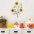 thumbnail image 4 of Metal Wall Decor, Wrought Iron Sunflower Shaped Hanging Ornament, Artistic Garden Wall Sculpture, Vintage Accent for Patio, Yard, Home & Exterior Wall Use, 4 of 5